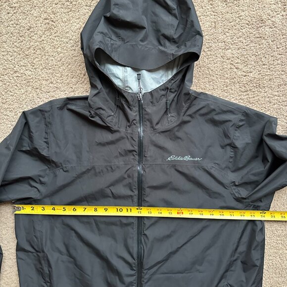 Eddie Bauer Jacket Mens Large Full Zip Waterproof Weatheredge Windbreaker Black - Picture 10 of 13